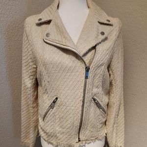 H&M tweed moto blazer